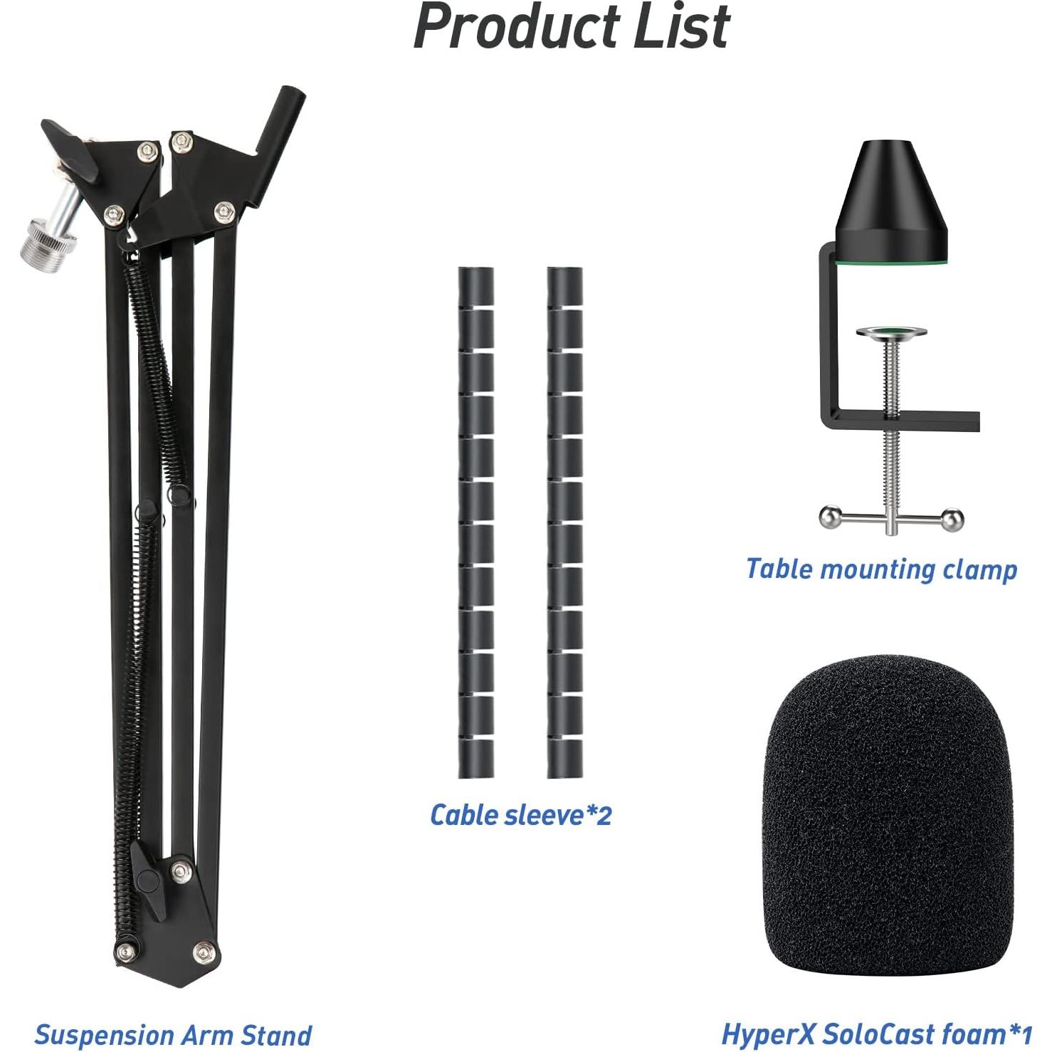 Brazo de Boom para Micrófono HyperX SoloCast - Soporte Ajustable