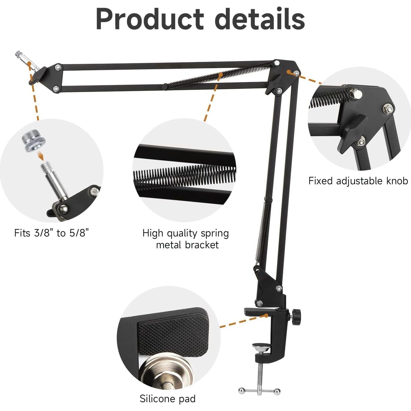 Soporte de Micrófono Razer Seiren Mini Boom Arm con Filtro