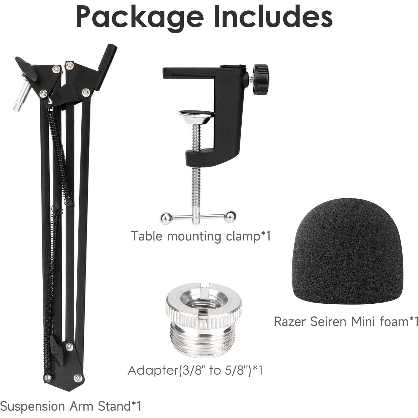 Soporte de Micrófono Razer Seiren Mini Boom Arm con Filtro