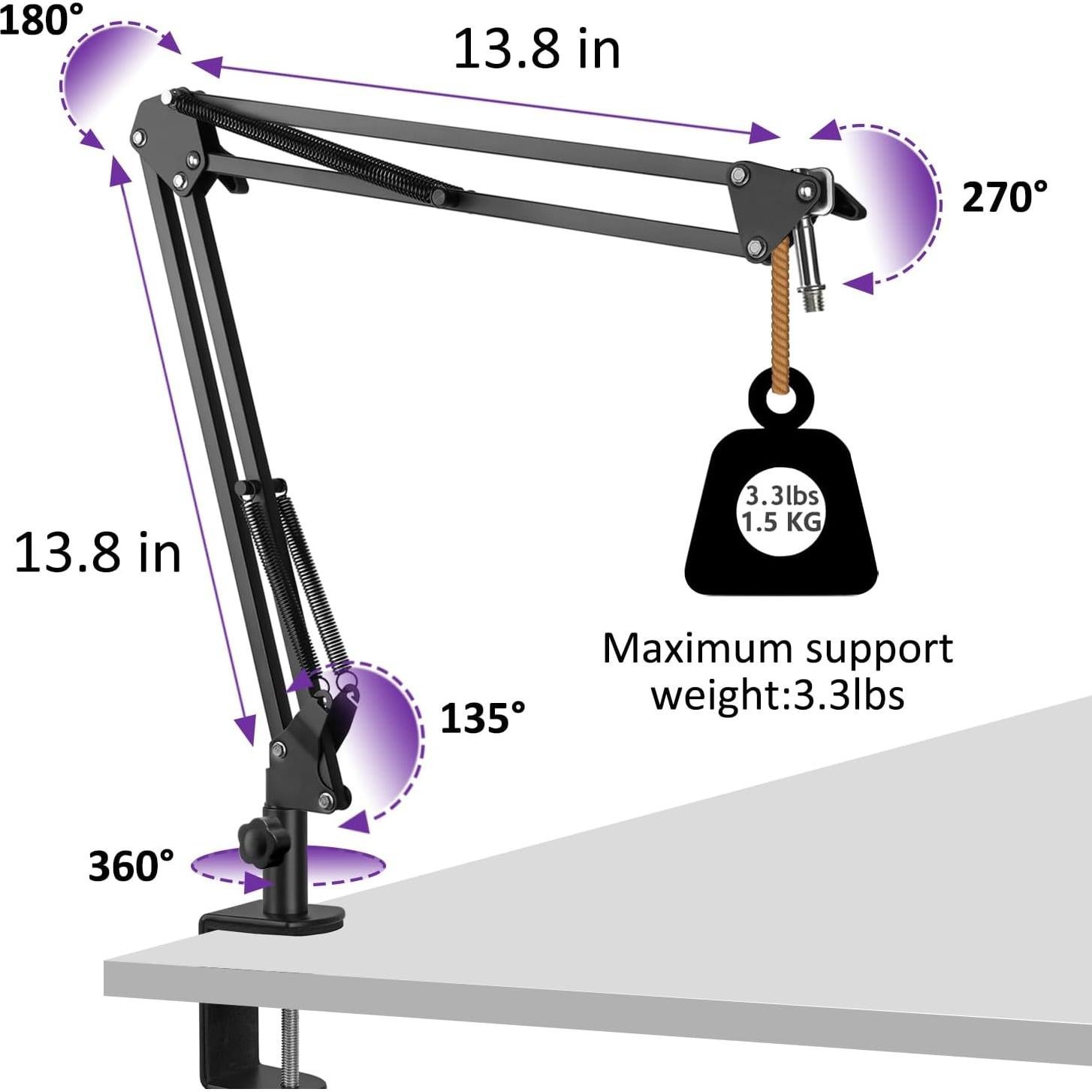 Soporte de Micrófono Boom HyperX QuadCast 2 Ajustable