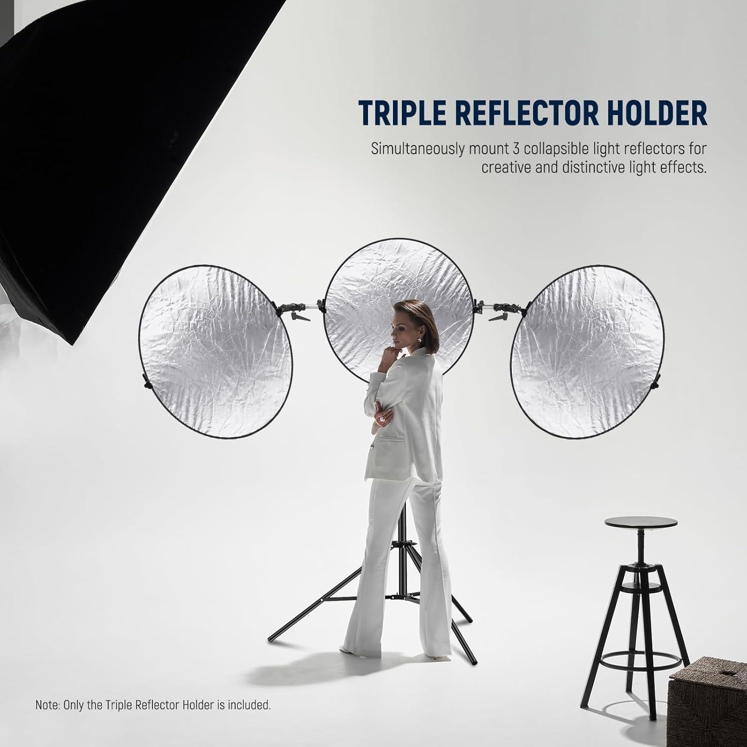 Soporte Triple para Reflectores NEEWER ST-RF3 108cm Plegable