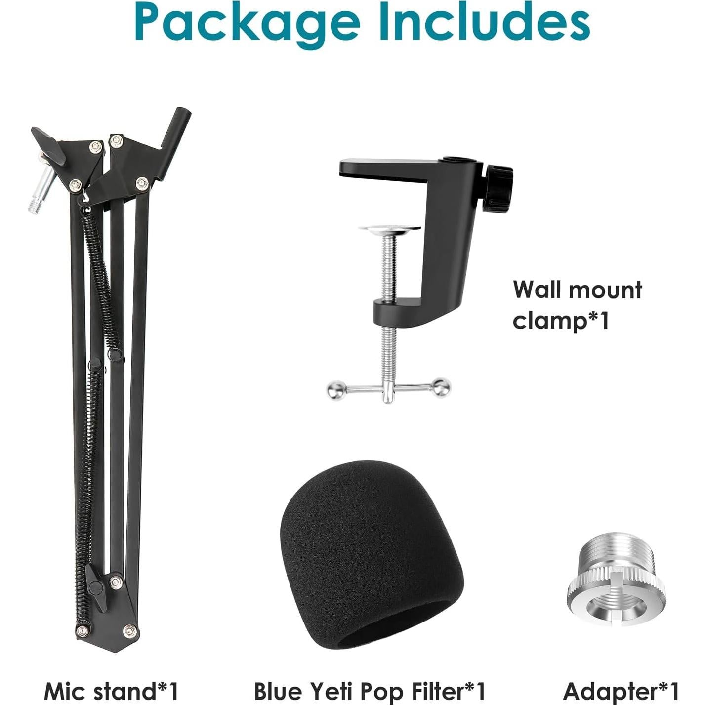 Soporte de Micrófono YOUSHARES para Blue Yeti con Filtro Antipop