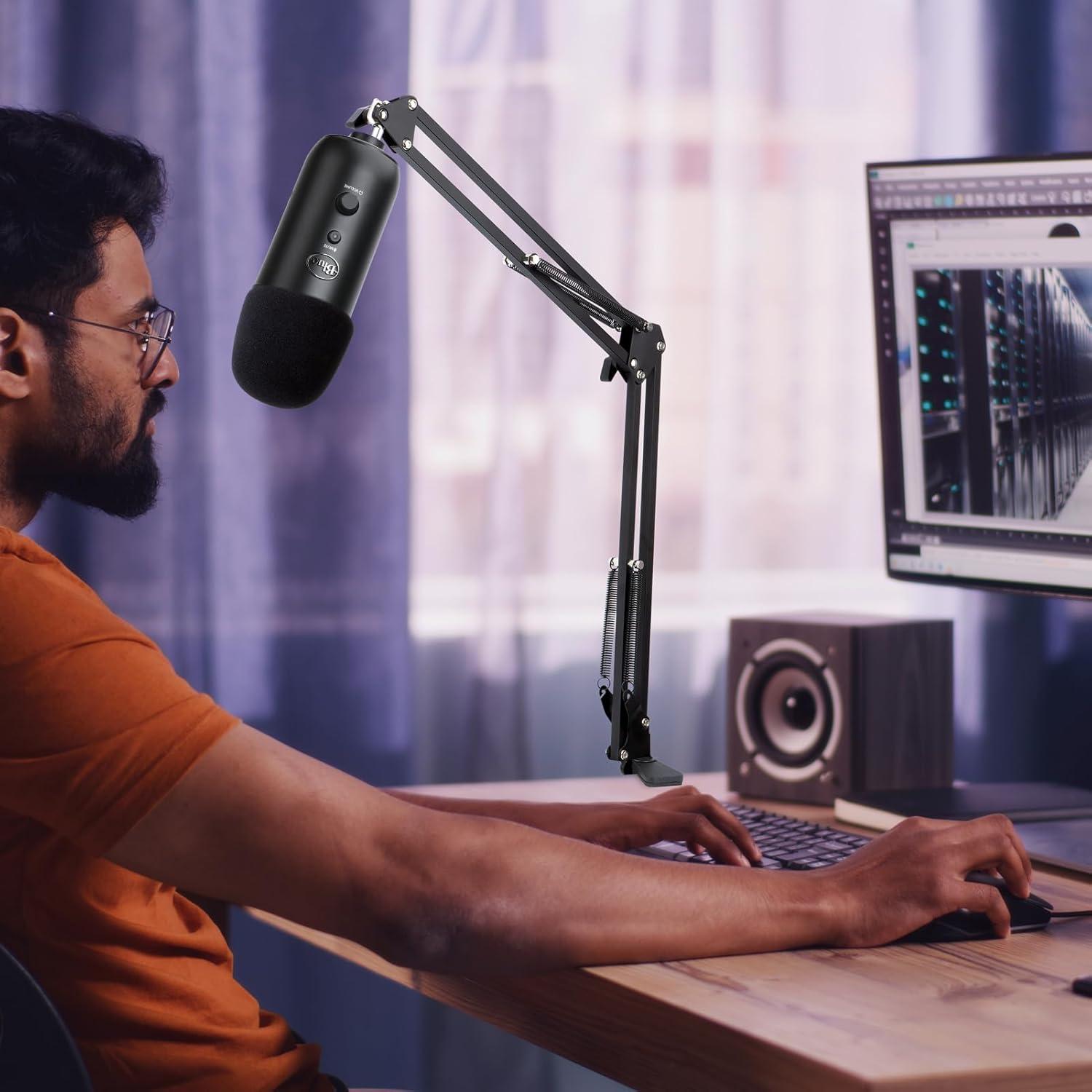 Soporte de Micrófono YOUSHARES para Blue Yeti con Filtro Antipop