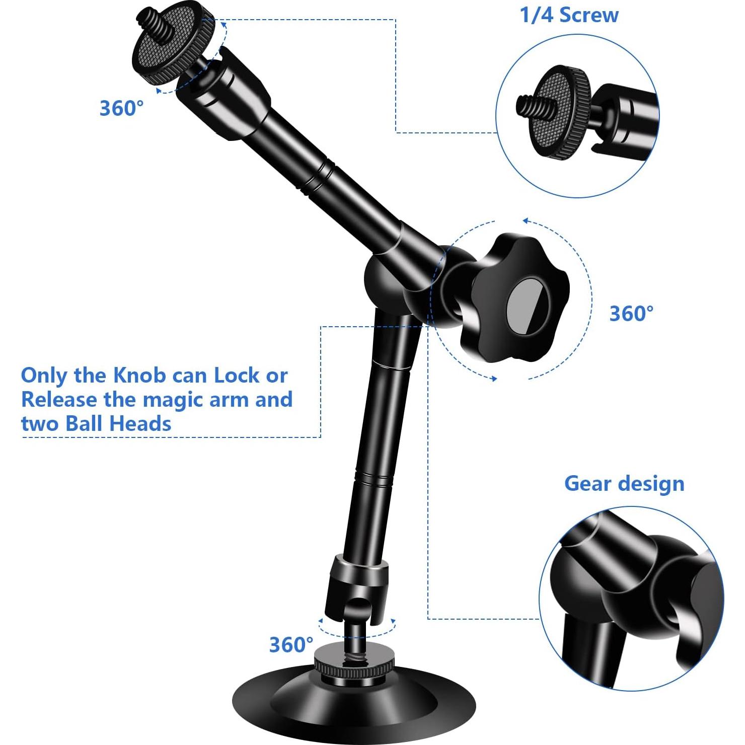 Soporte de Pared Articulado UYODM para Cámaras y Luces LED