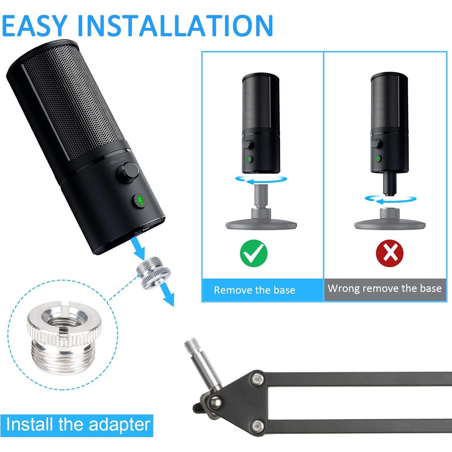 Soporte de brazo para micrófono SUNMON Razer Seiren X con filtro