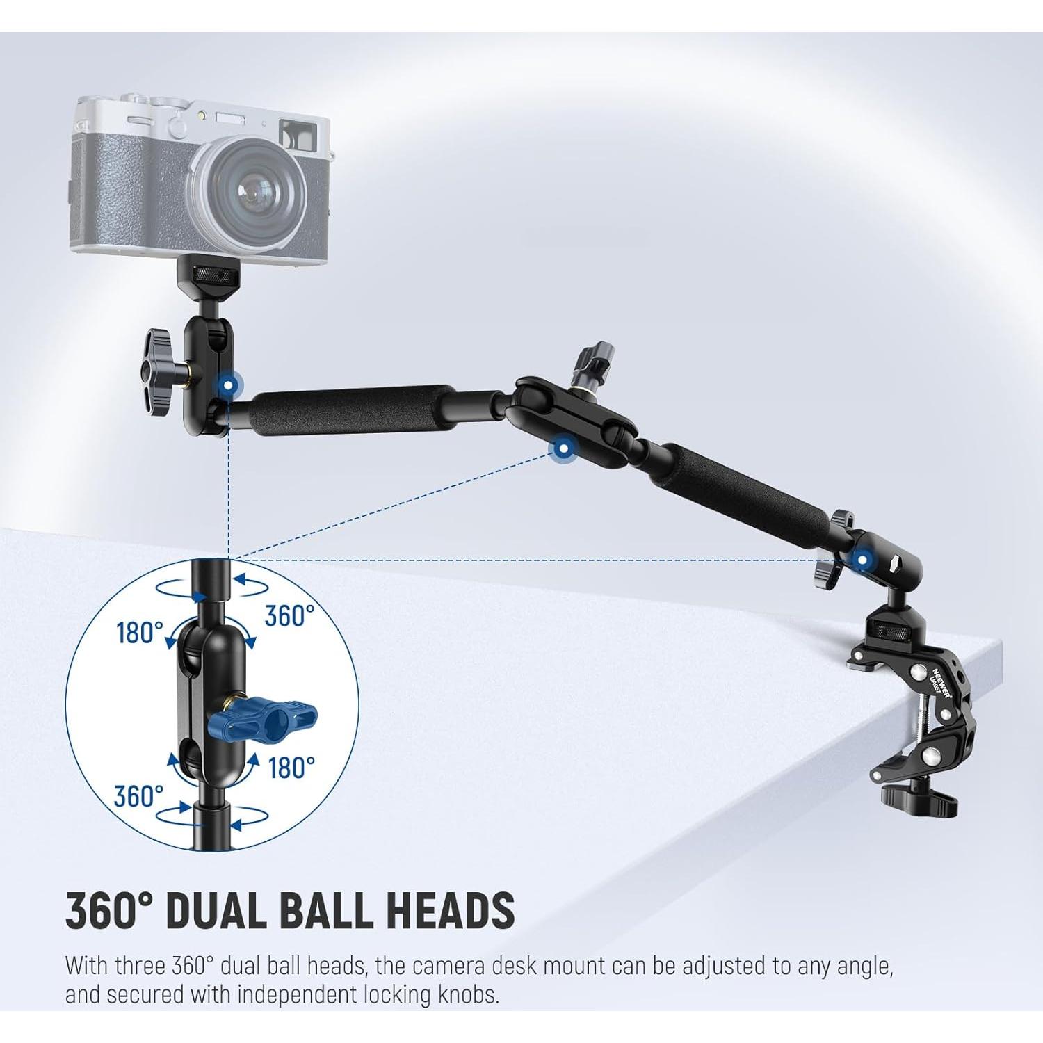 Soporte de Cámara NEEWER UA057 con Brazo Mágico y Luz