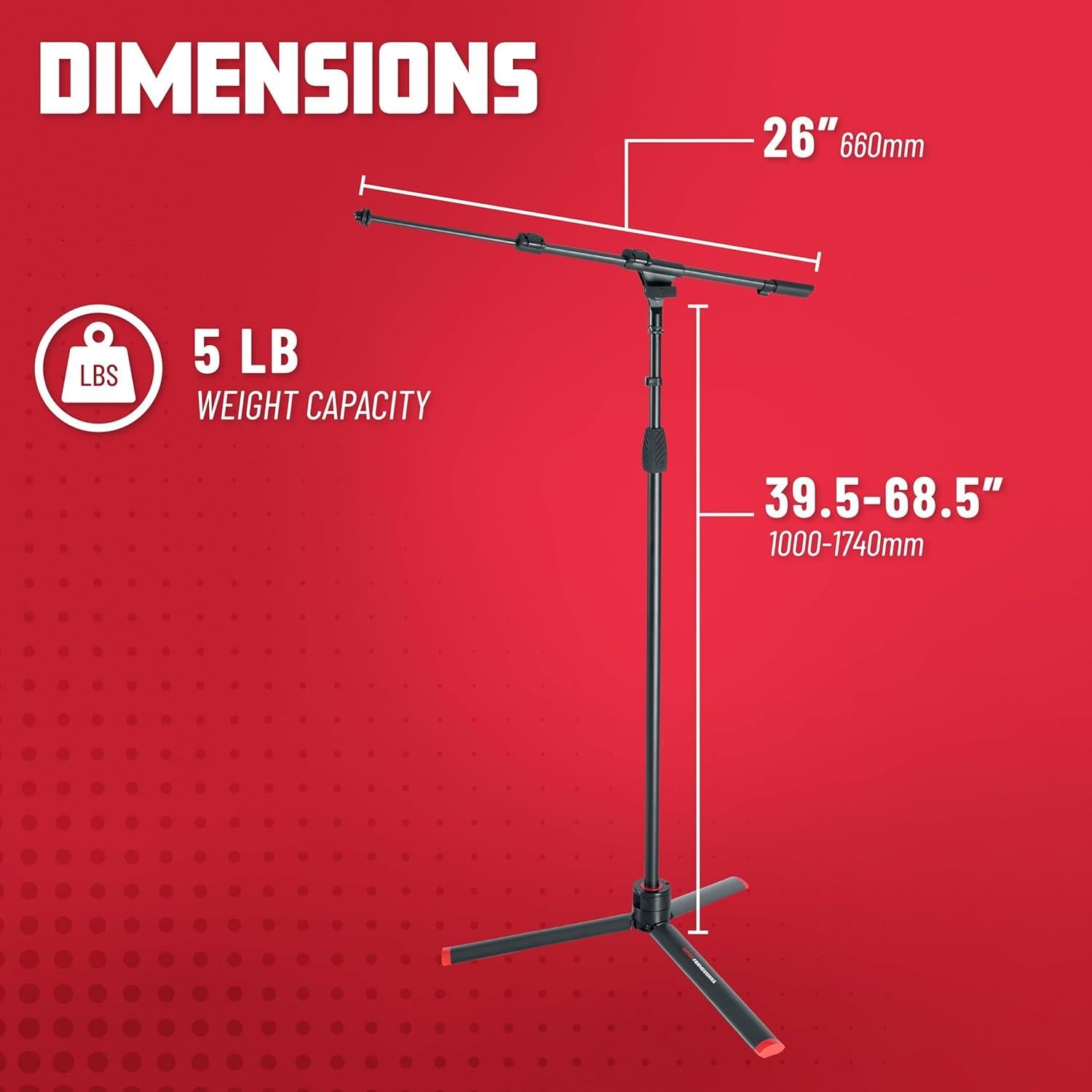 Soporte de micrófono de trípode Gator GFW-ID-MIC ajustable