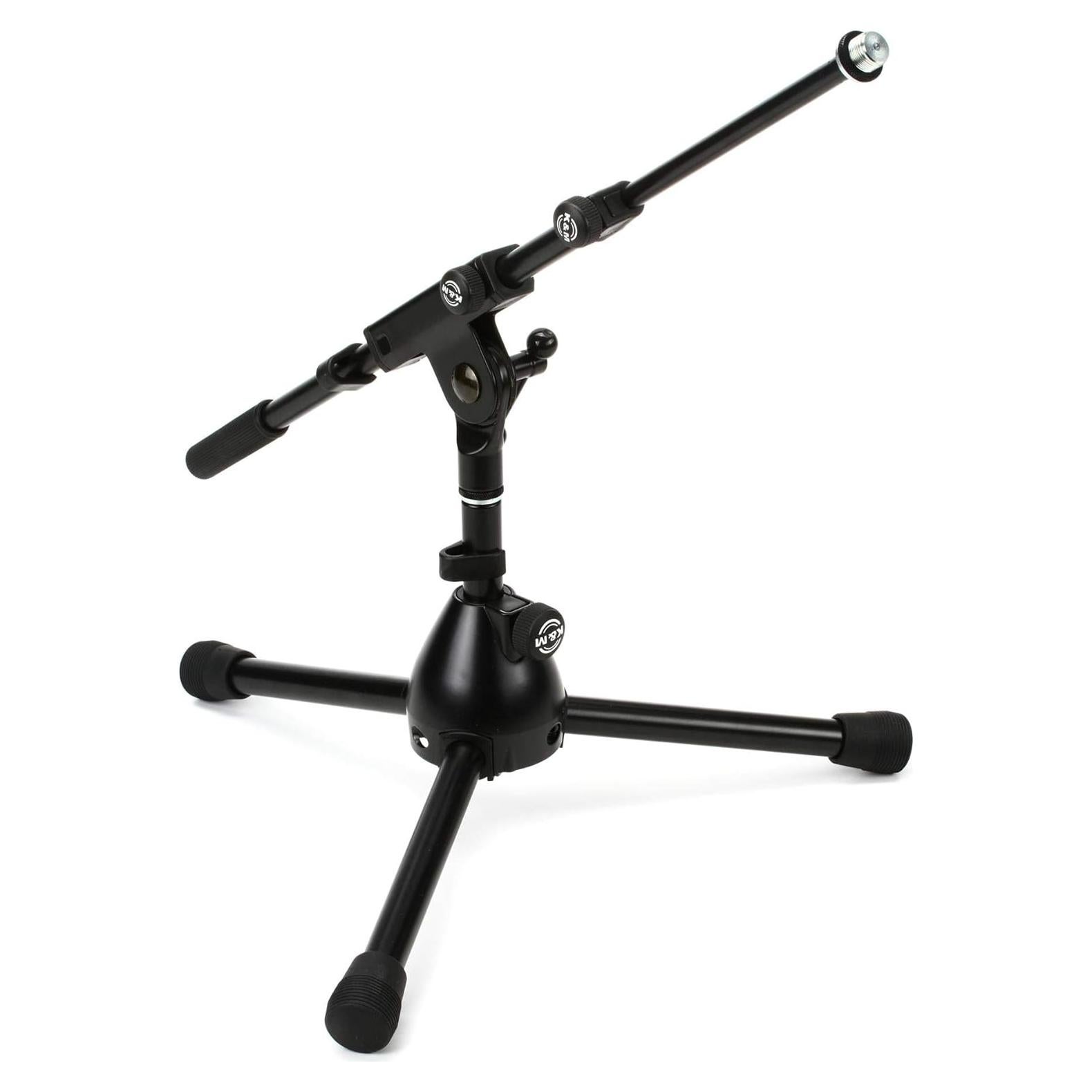 Soporte de Micrófono K&M 25950 - Muy Baja Altura - Negro