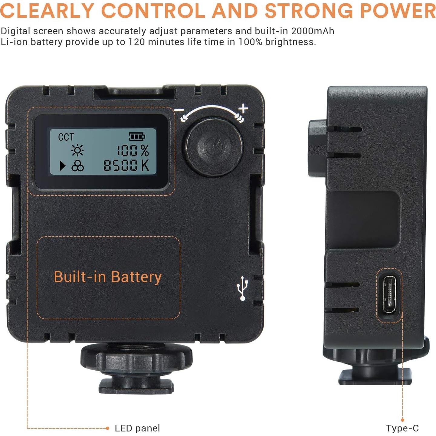 Kit de Iluminación LED CL-36 FLASHOOT con Trípode y Ventosa