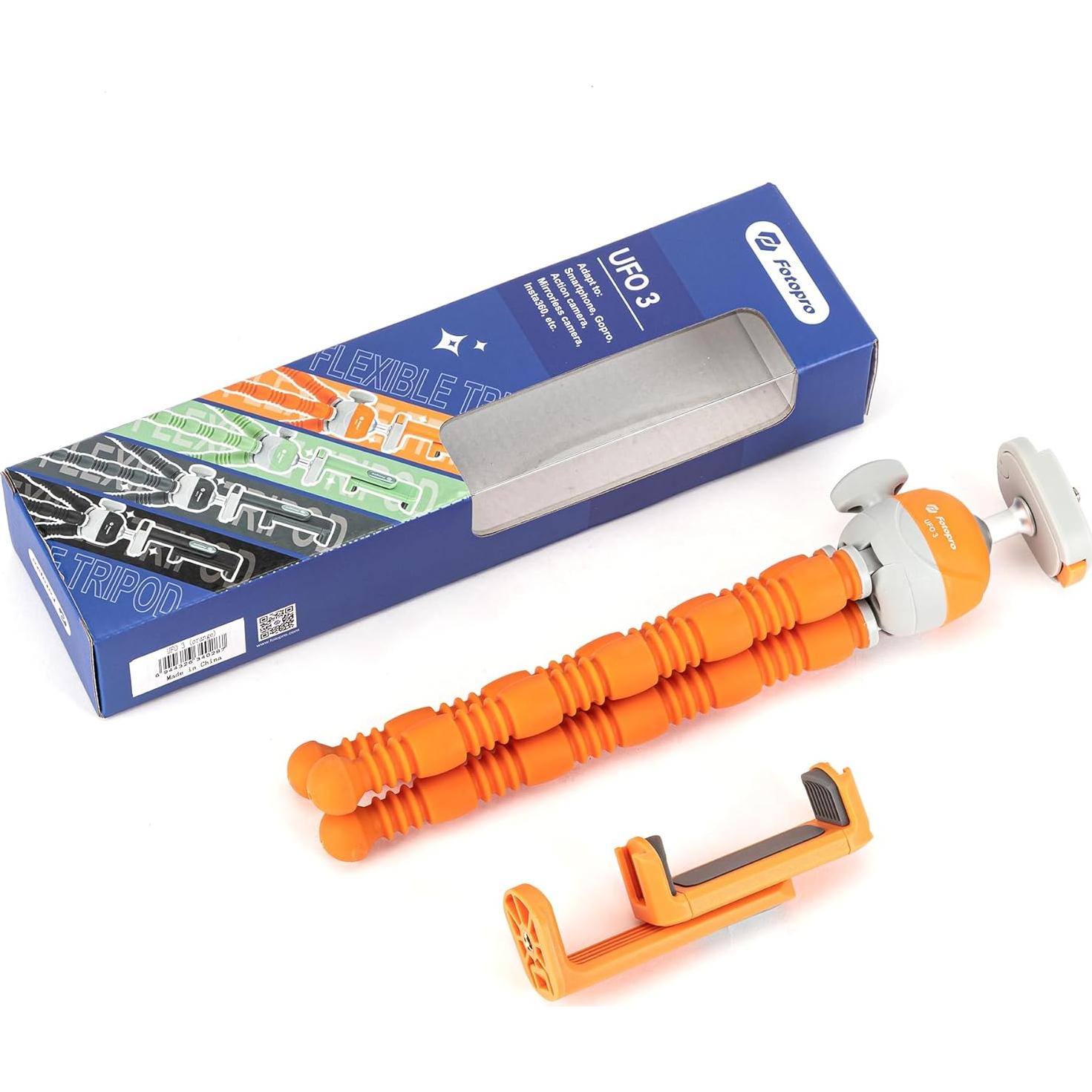 Trípode Flexible Fotopro UFO3 para Teléfono y Cámara 360°