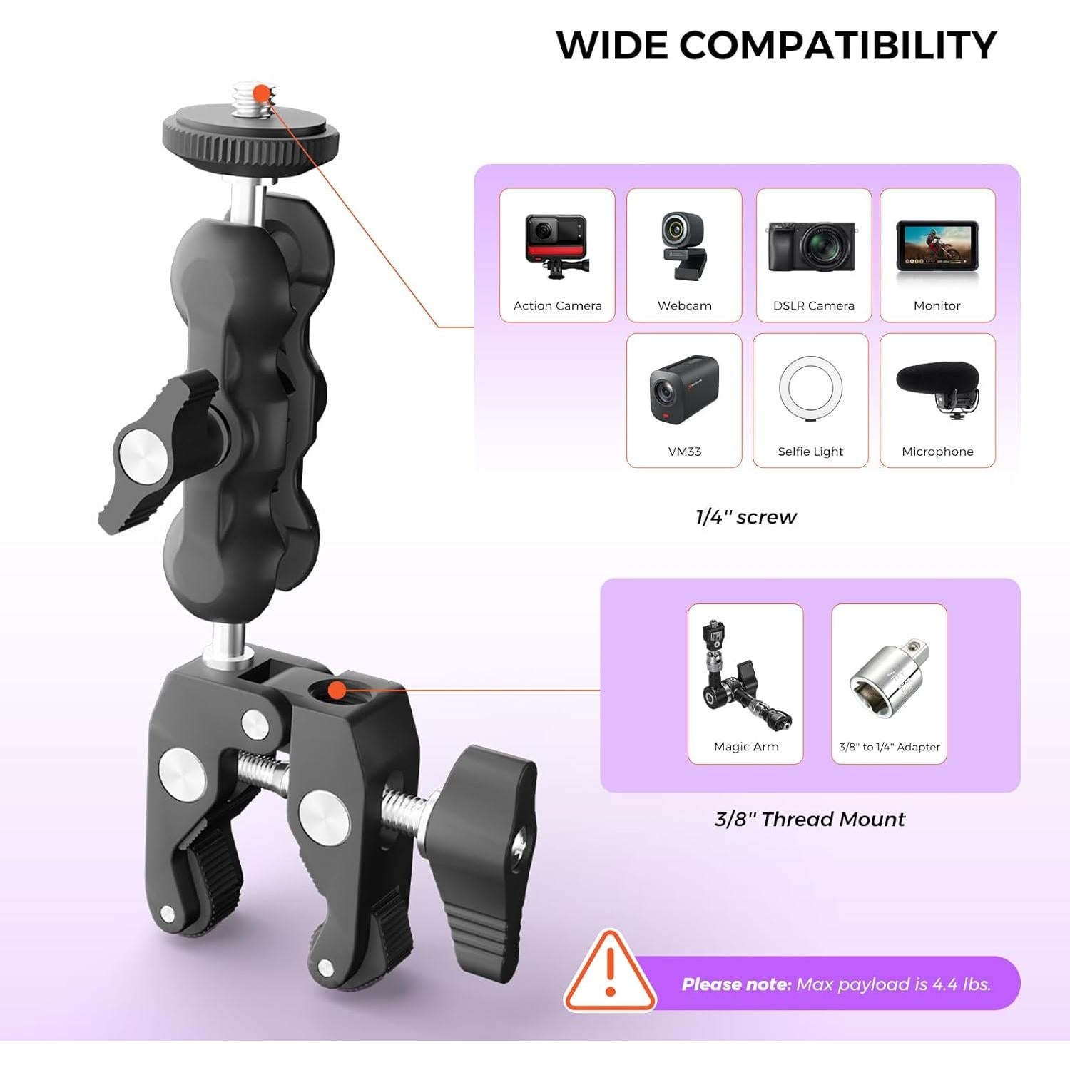 Paquete de 3 Cámaras Inalámbricas VM33 + Trípode + Soporte