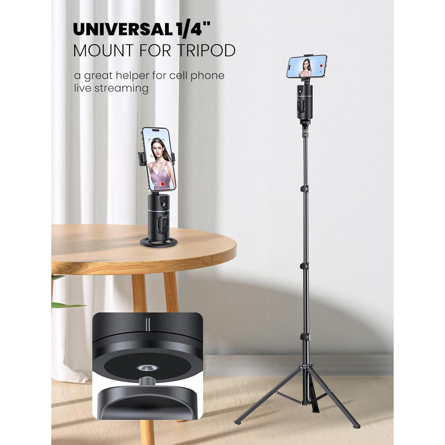 Trípode Automático ANXRE 360° para Teléfono 4''-7'' Negro