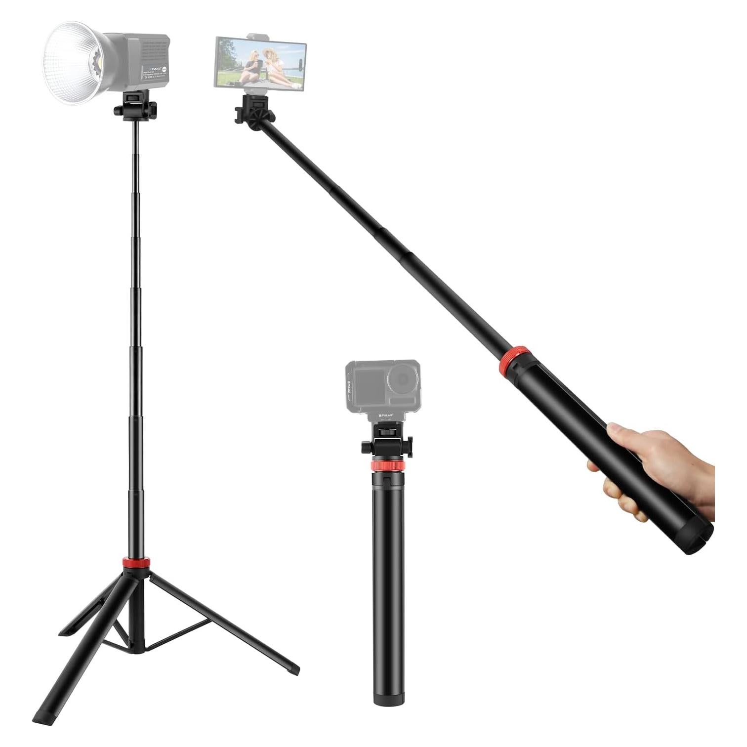 Trípode de Cámara Extensible XKDAICH 204 cm Soporte de Luz