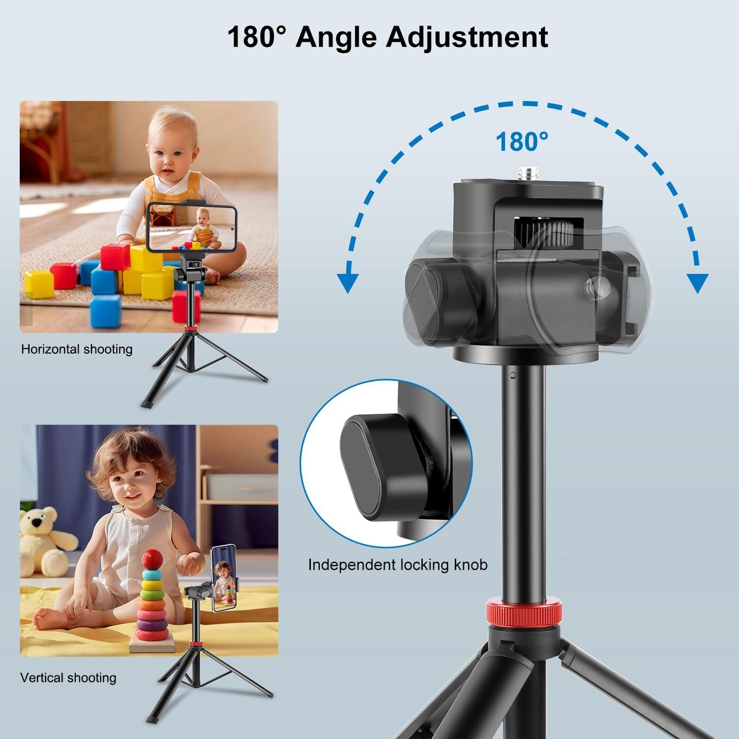 Trípode de Cámara Extensible XKDAICH 204 cm Soporte de Luz