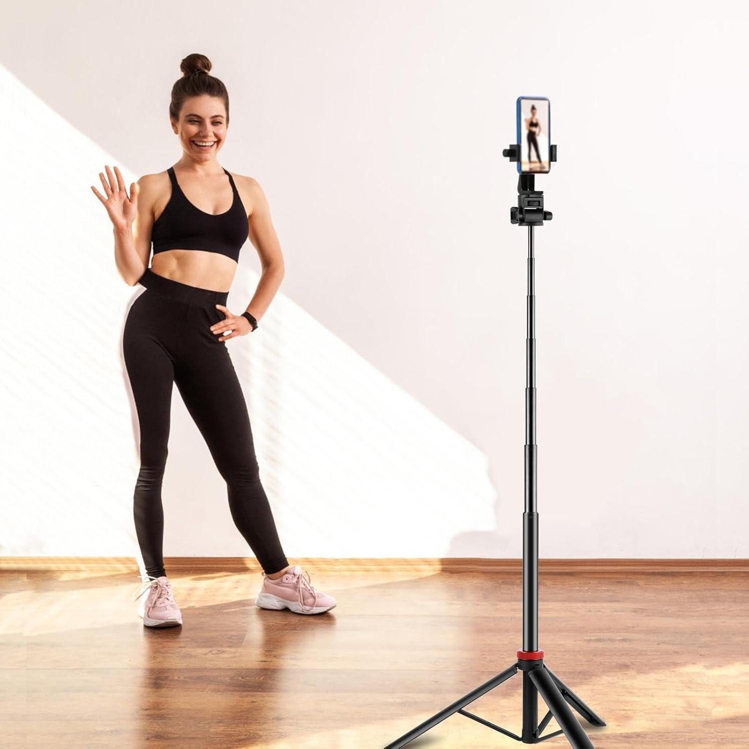 Trípode de Cámara Extensible XKDAICH 204 cm Soporte de Luz