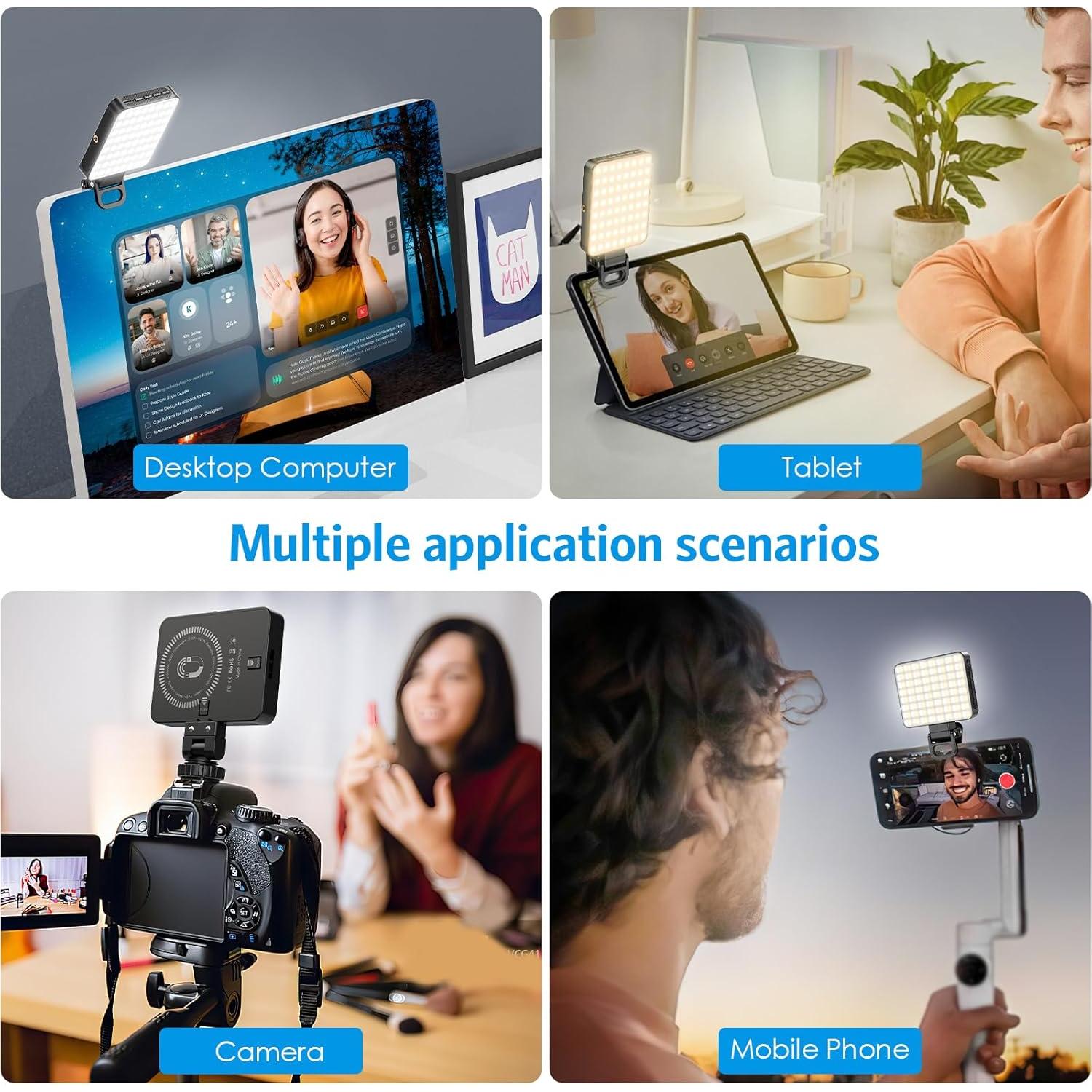 Luz LED Selfie Olipiter 2000mAh Magnética 3 Modos 3000K-6500K