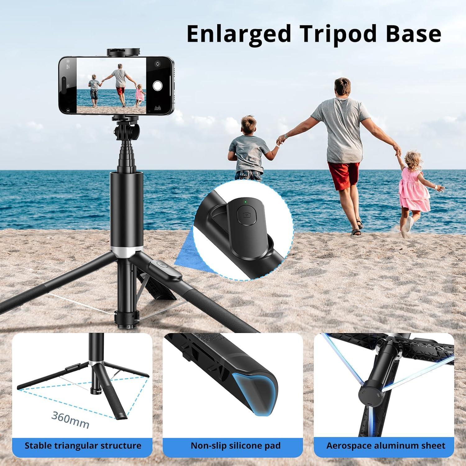 Trípode Extensible SYNCWIRE 1.6m para Teléfono y GoPro Negro