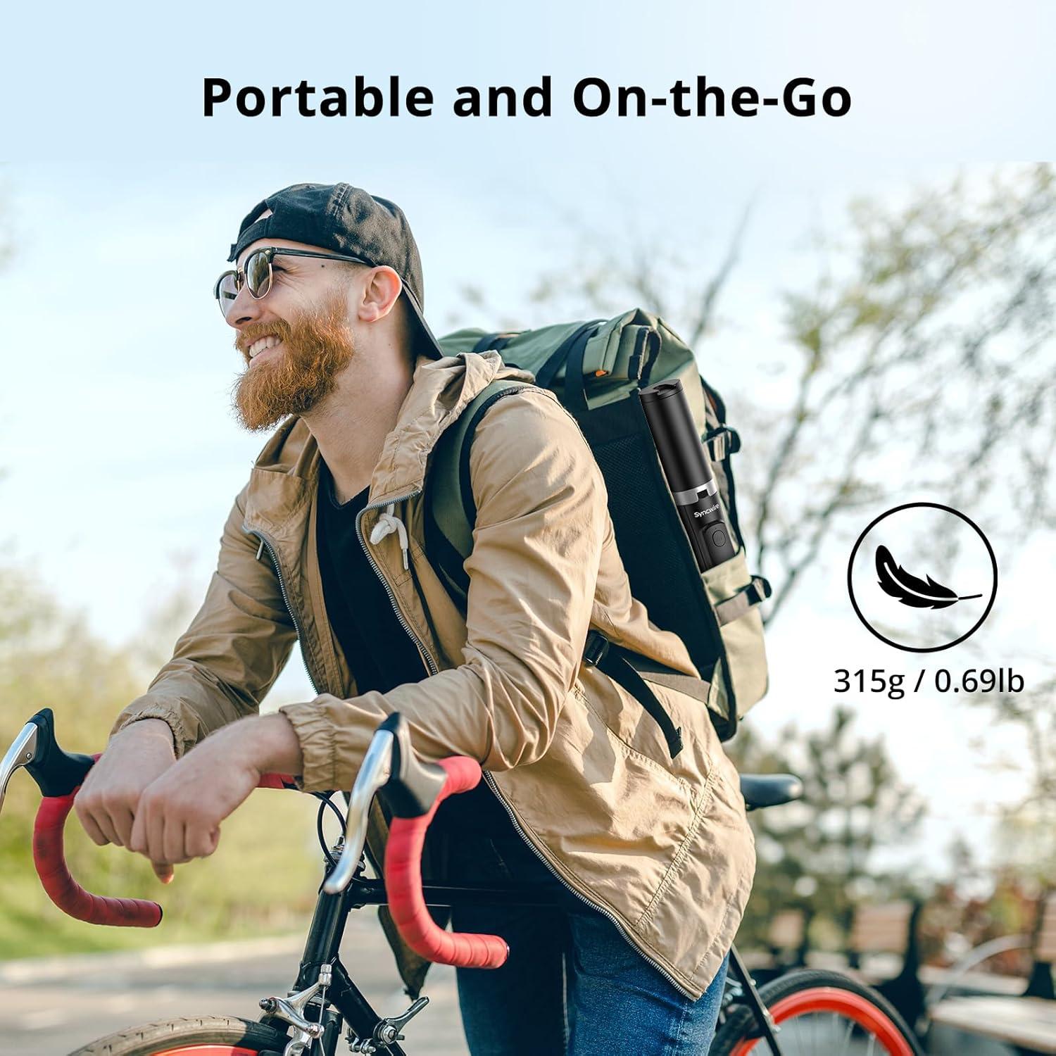 Trípode Extensible SYNCWIRE 1.6m para Teléfono y GoPro Negro