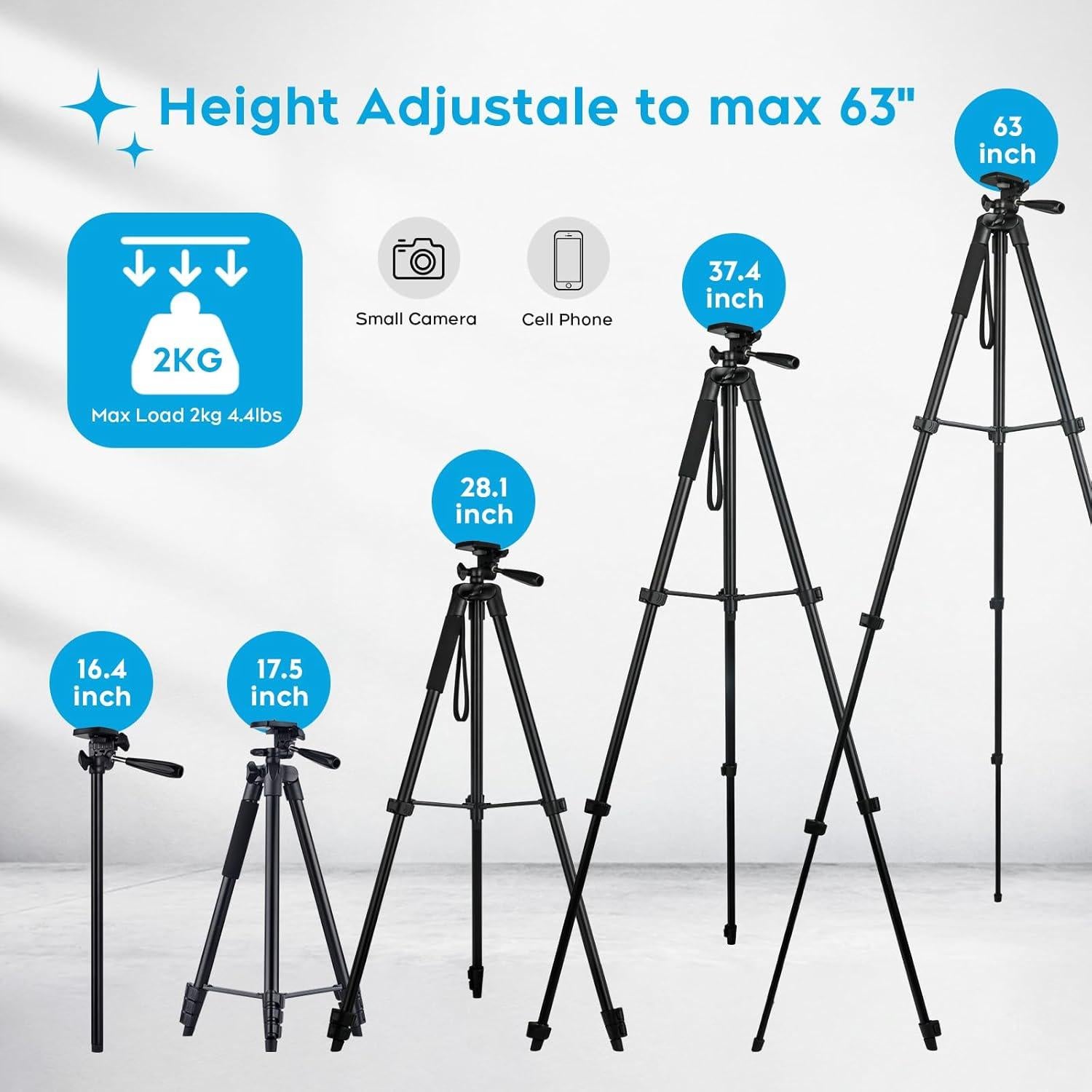 Trípode Ajustable Linkcool 160cm para Smartphone y iPhone