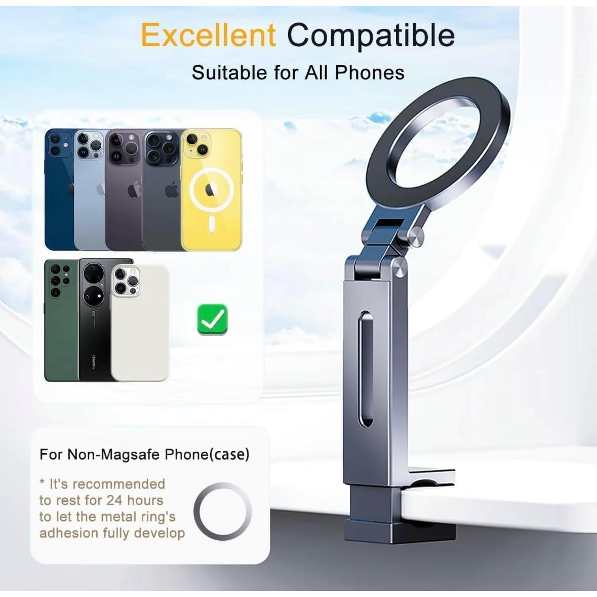 Soporte Magnético DT-MagClip para Teléfonos - Ajustable 360°