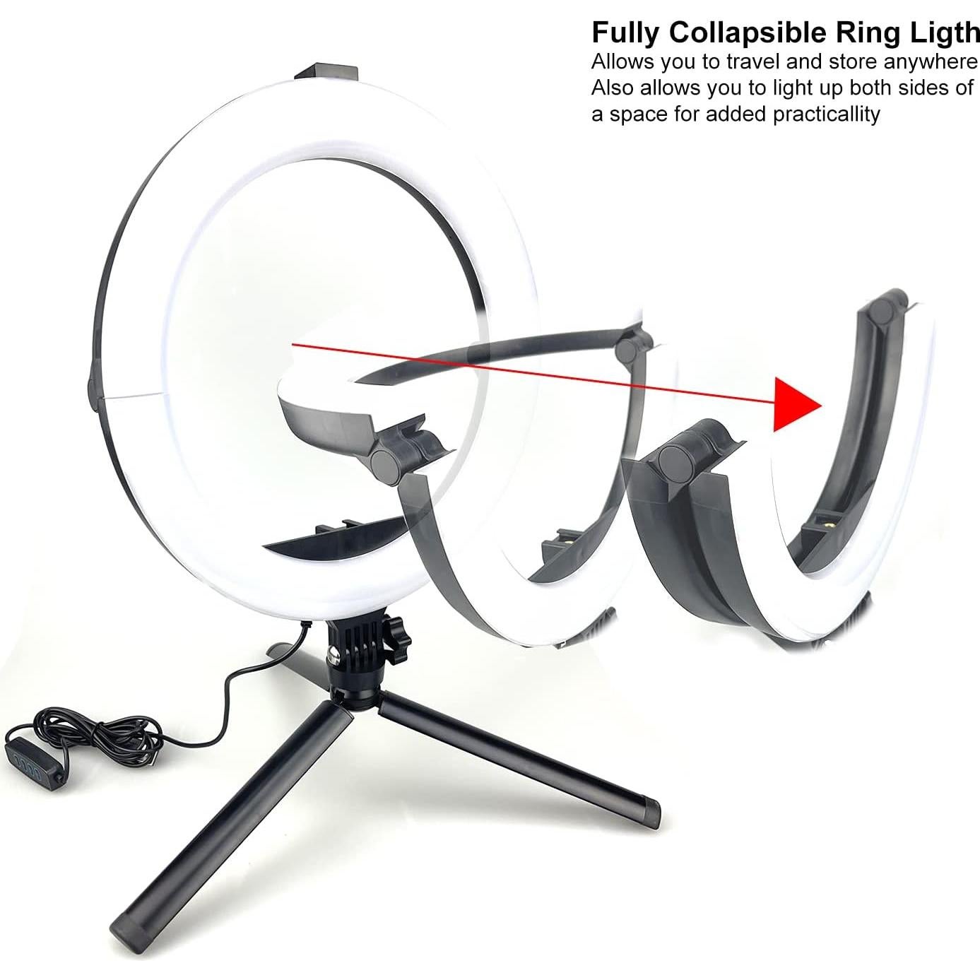 Kit de Vlogging Acuvar con Trípode, Luz LED y Micrófono