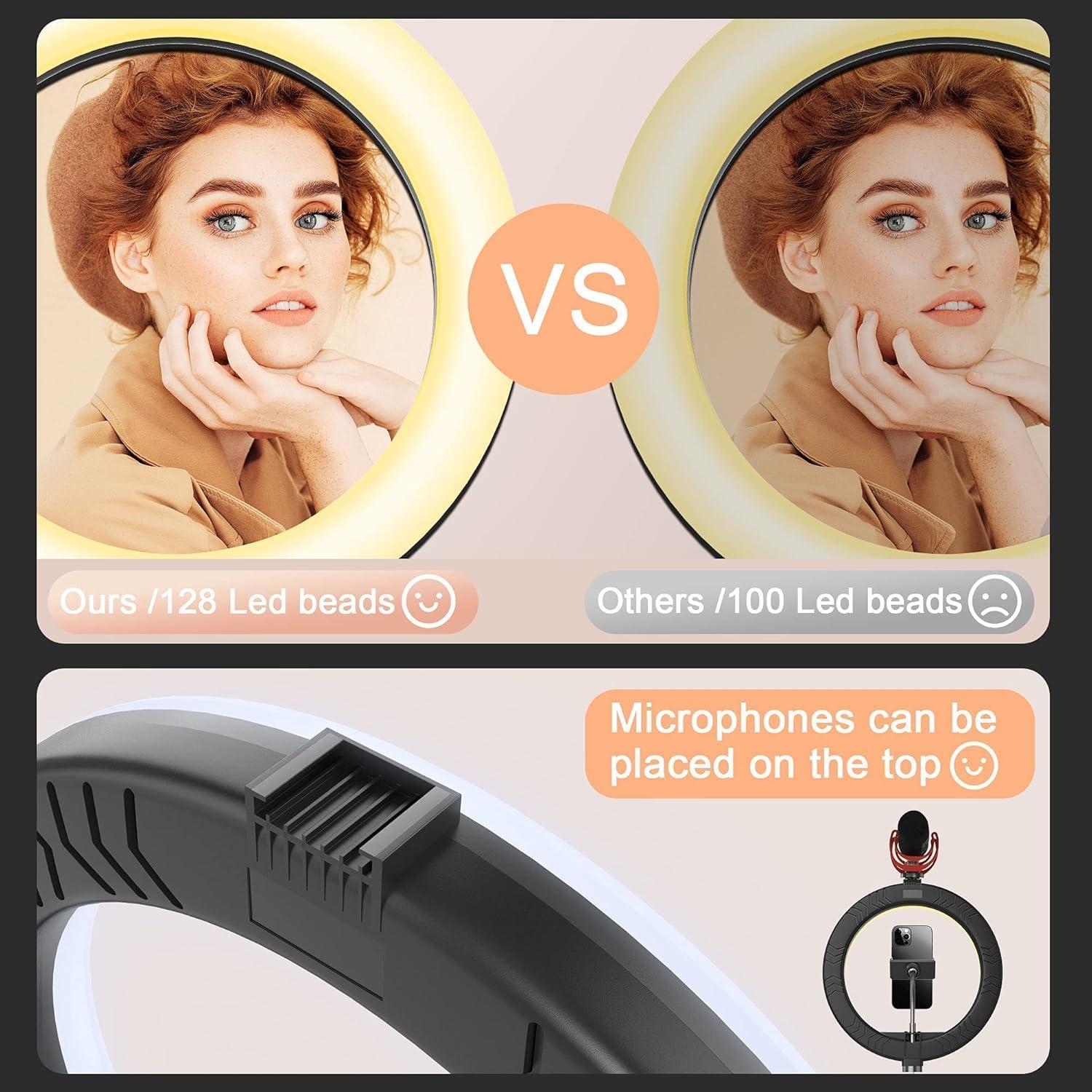 Kit de Vlogging Acuvar con Trípode, Luz LED y Micrófono