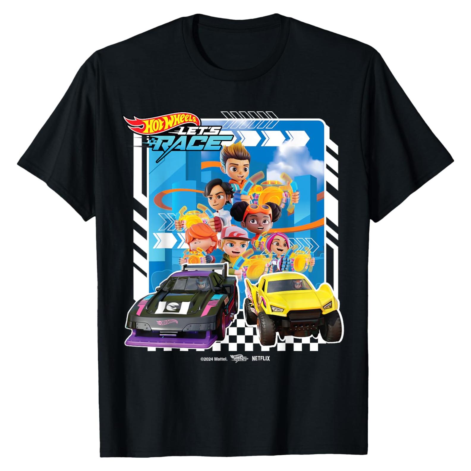 Camiseta Hot Wheels Coop Spark Mac Axle Hombre Negro