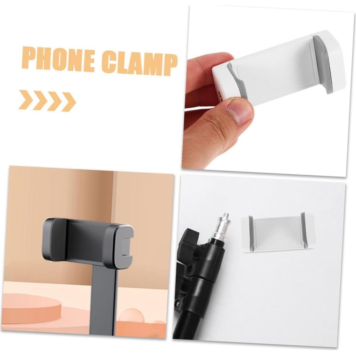 2 Clips Abrazadera para Teléfono Móvil DIYEAH - Soporte Trípode