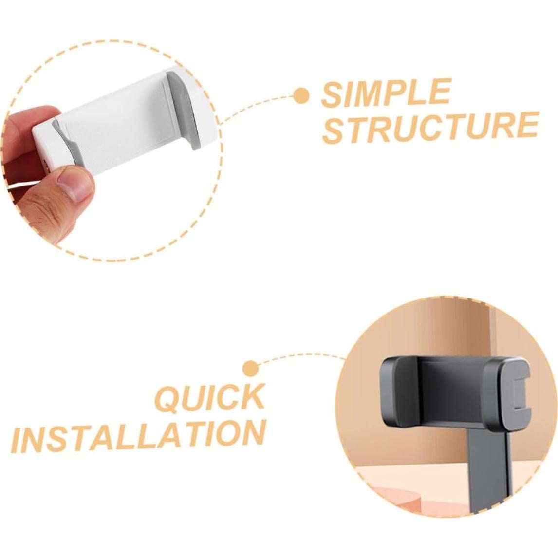 2 Clips Abrazadera para Teléfono Móvil DIYEAH - Soporte Trípode