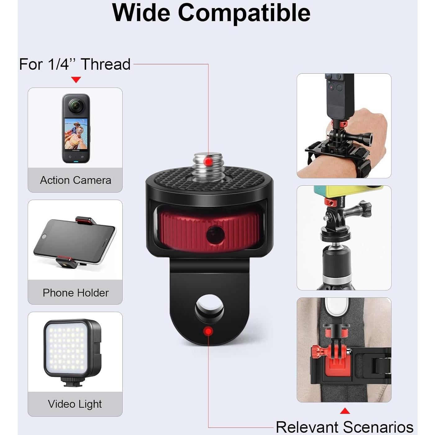 Kit de Adaptadores de Montaje para Cámaras Mechrig - 2 Piezas