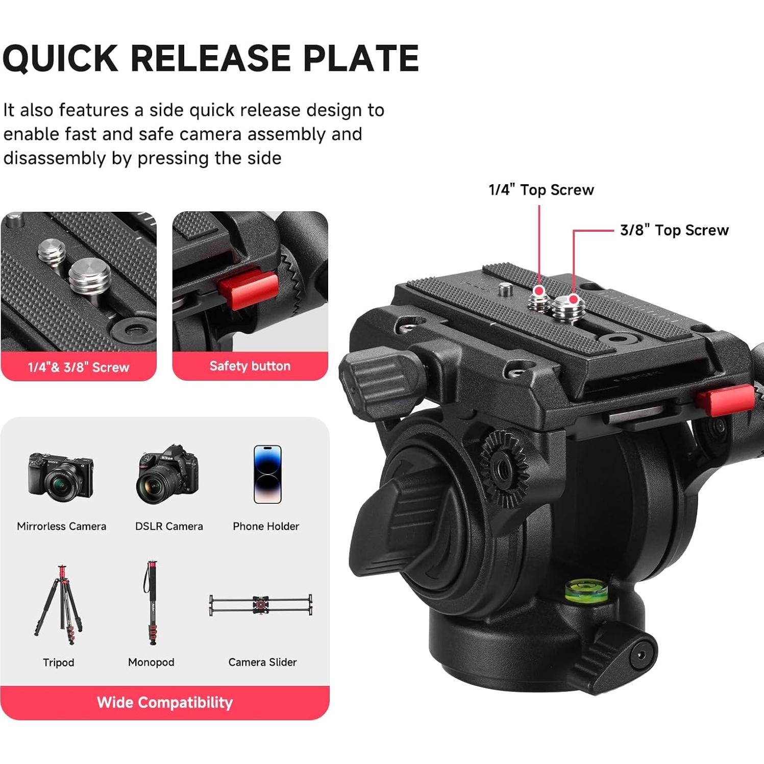 Trípode de Video Avella A154P Aluminio 198.8 cm DSLR