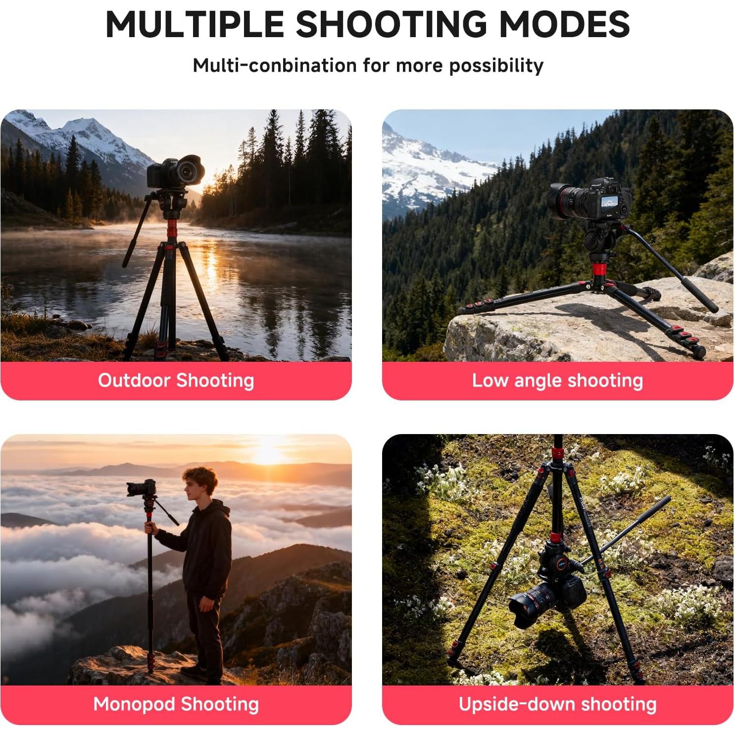 Trípode de Video Avella A154P Aluminio 198.8 cm DSLR