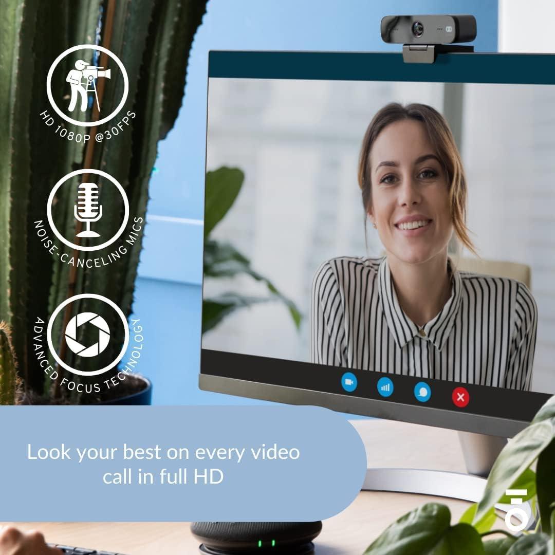 Cámara Web Boom MINI 1080P Full HD con Micrófonos y Lente 4K