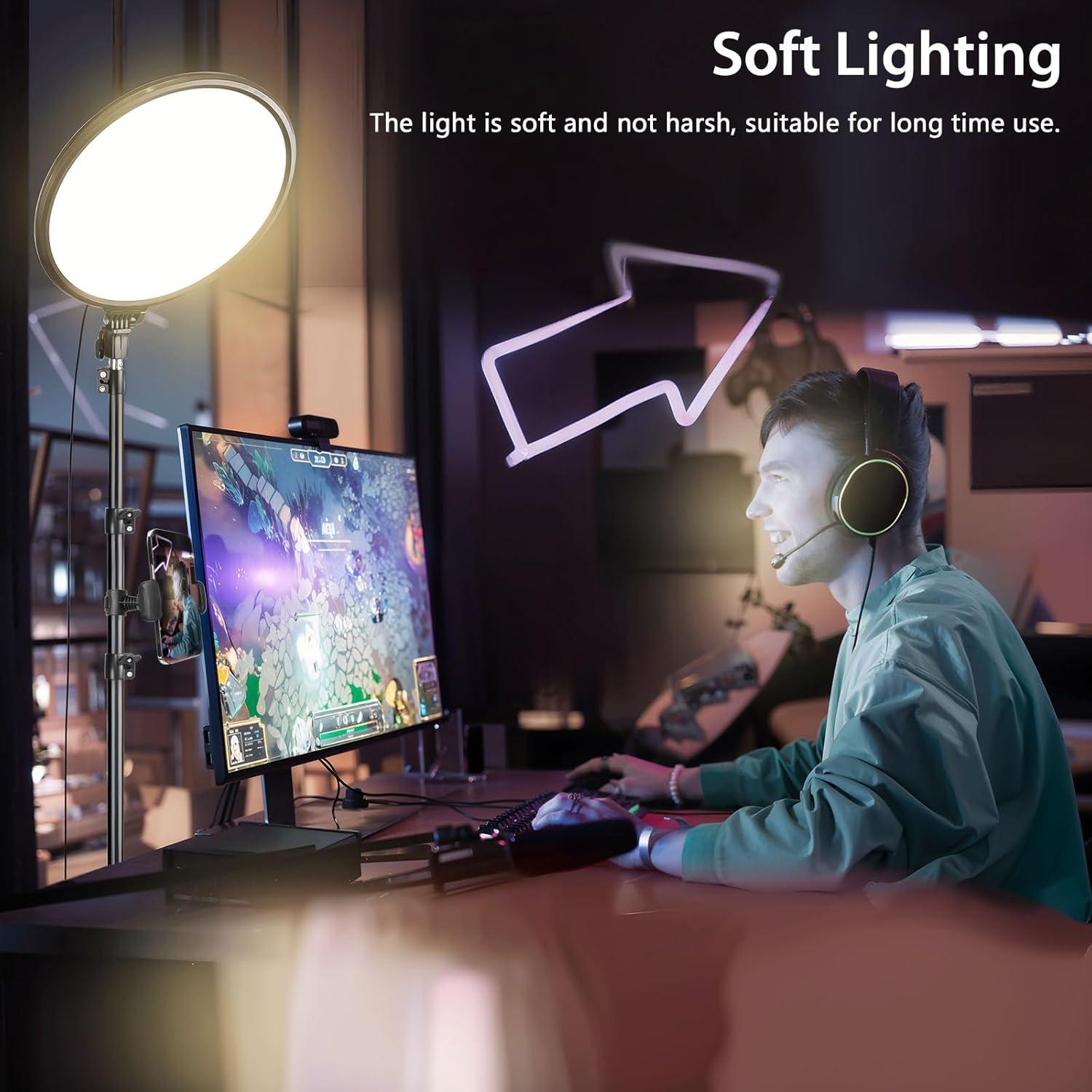 Aro de Luz LED 14" MACTREM con Trípode 180cm y Control Remoto