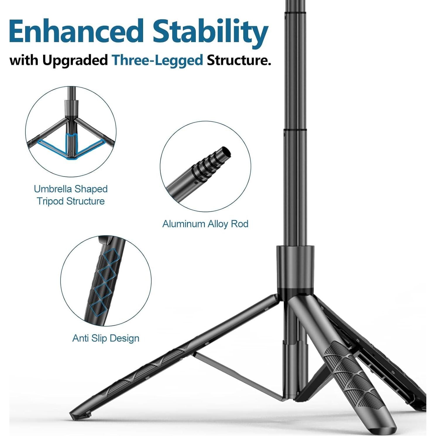 Trípode para Selfie CCBLZLL con 2 Luces LED 157 cm