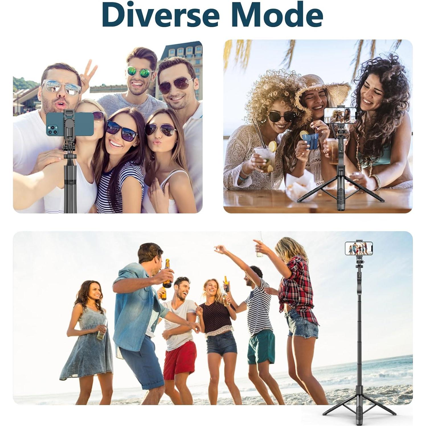 Trípode para Selfie CCBLZLL con 2 Luces LED 157 cm