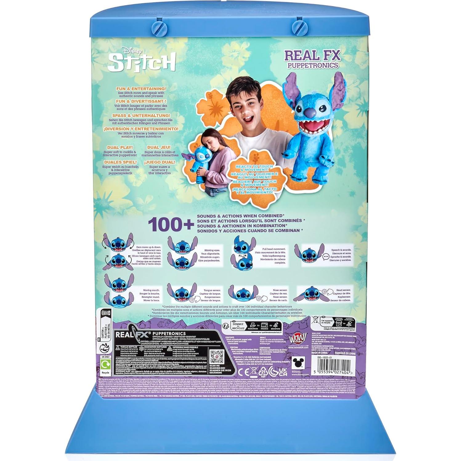 Puppetronic RealFX Stitch Wow! Stuff 45 cm Interactivo