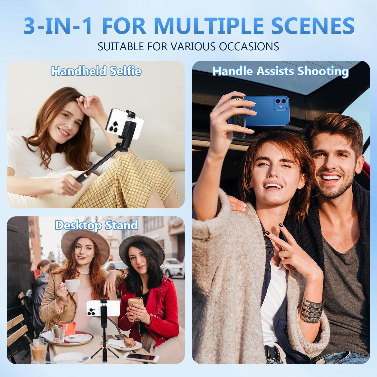 Mini Trípode para Selfie JC-25 Blanco con Control Remoto