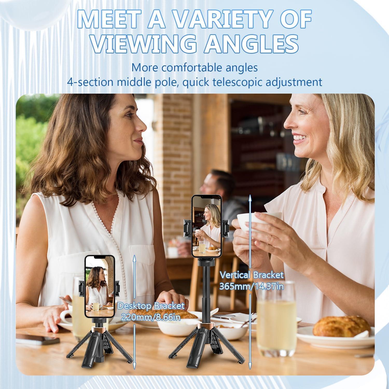 Mini Trípode para Selfie JC-25 Blanco con Control Remoto