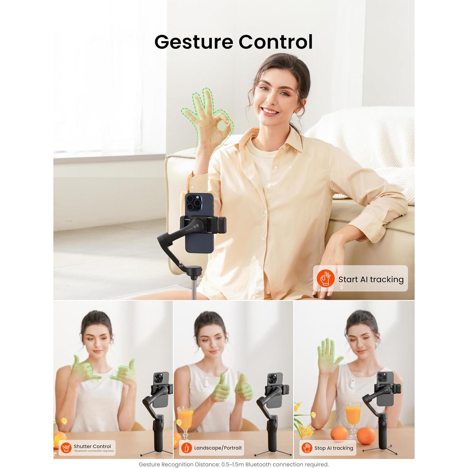 Estabilizador de Cardán Hohem iSteady V3 para Smartphone - Negro