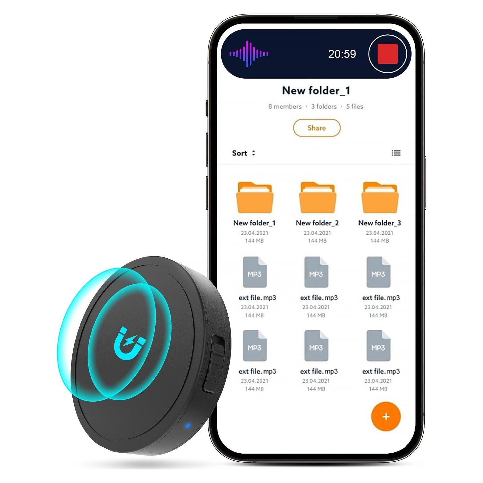 Grabadora de voz Nanezan NZ007 128GB activada por voz