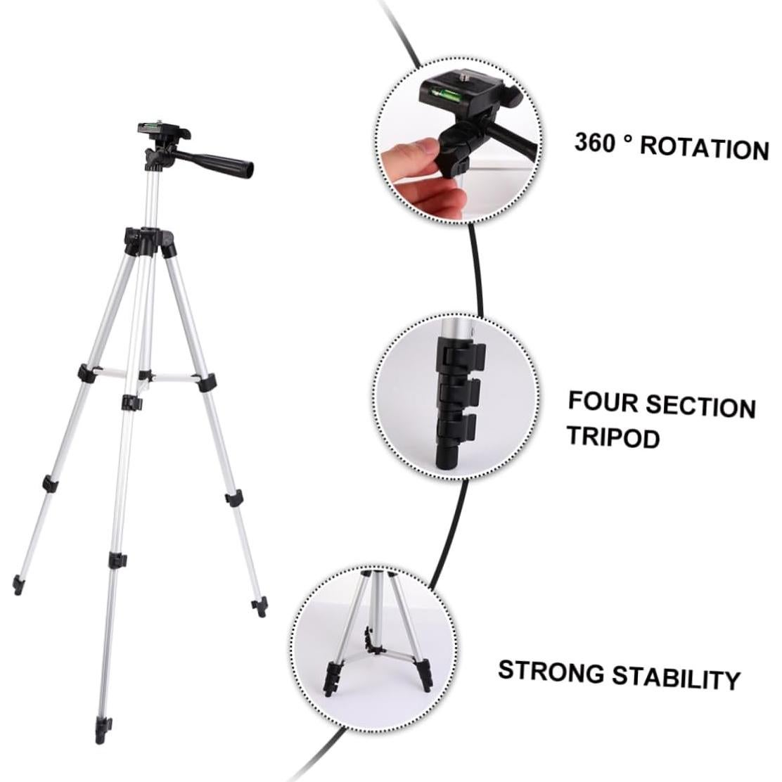 Trípode Portátil Ligero Tofficu para Smartphone y Cámara 35 cm