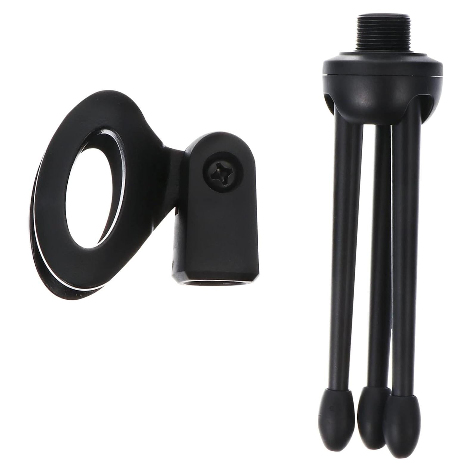 Soportes de Micrófono de Escritorio Kisangel - 2 Pcs Plegables Negros