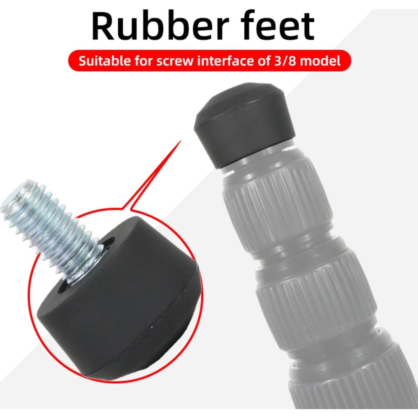 Lightweight 3/8inch Screw Rubber Tripod Foot Pad Nonslip for Cameras and Live Streaming Stands Providing Stability