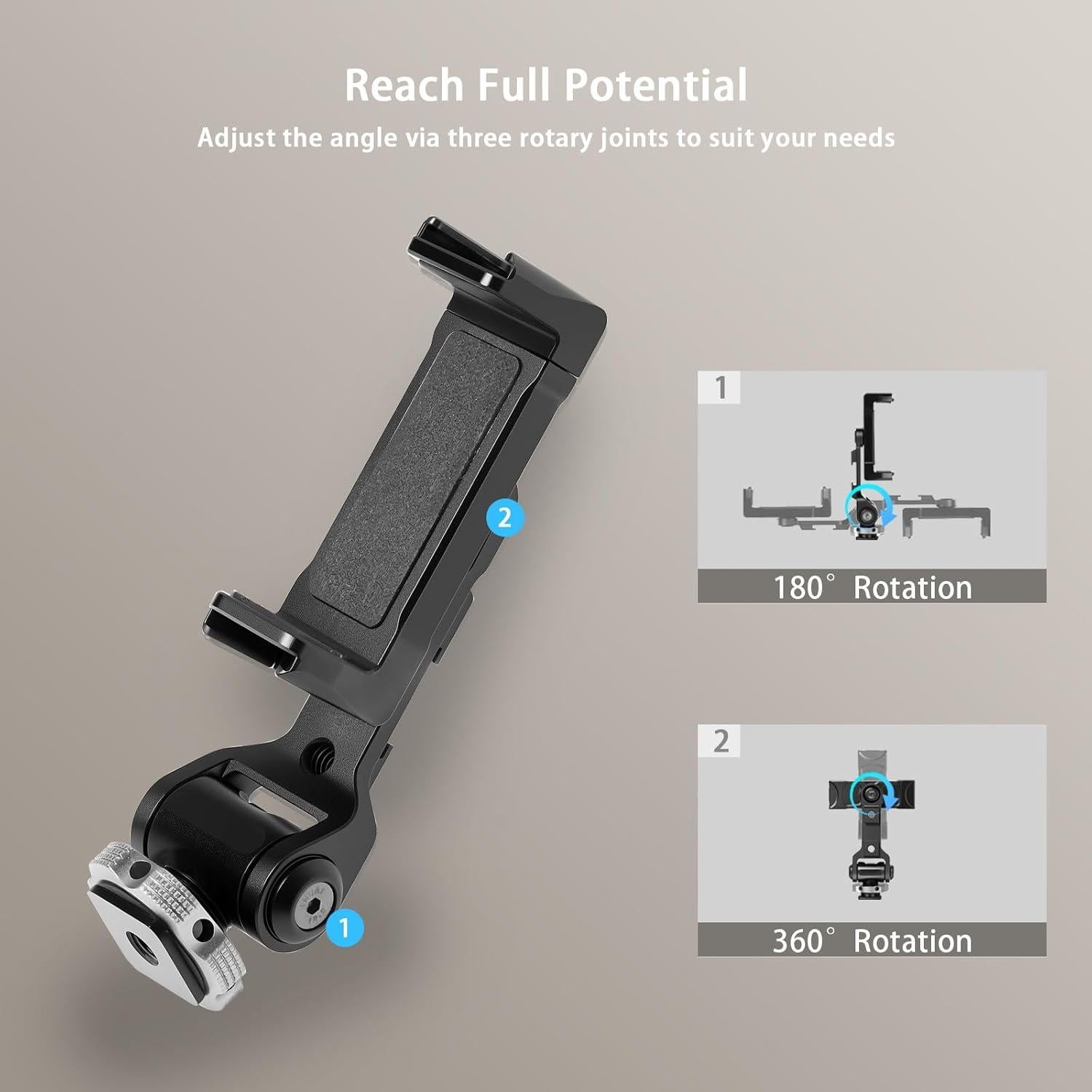 Adaptador de Montaje de Trípode Ruittos para Teléfono 360°