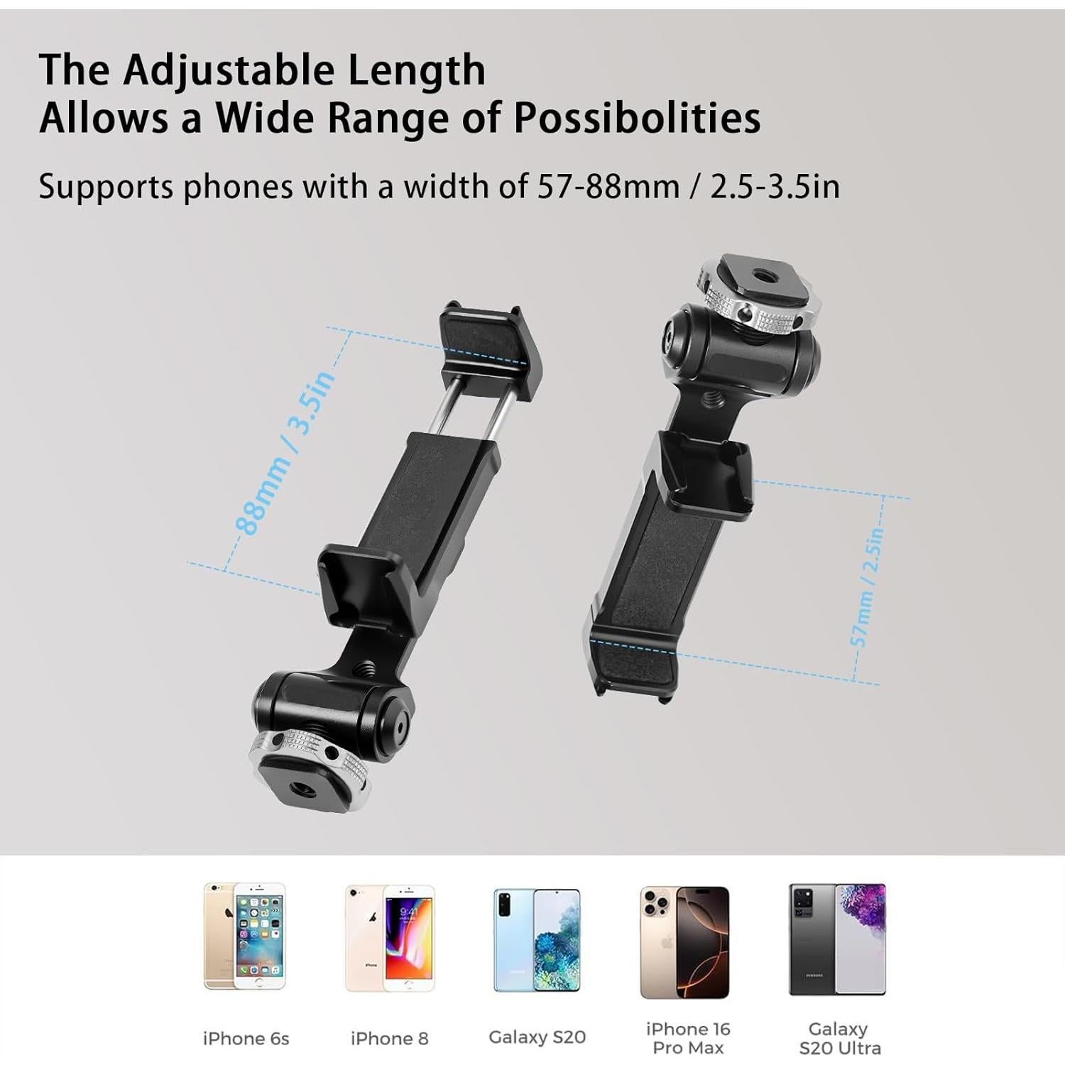 Adaptador de Montaje de Trípode Ruittos para Teléfono 360°