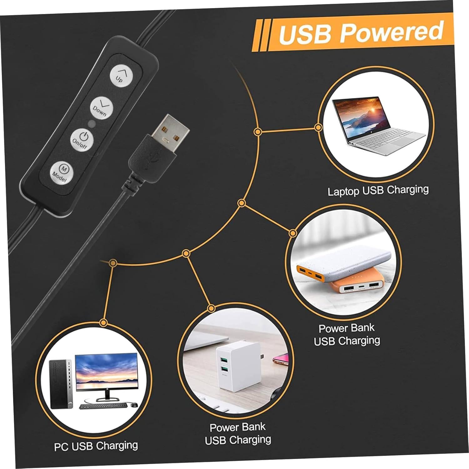 Luz de Anillo LED Artibetter con Clip y Trípode 12.5x10.2cm