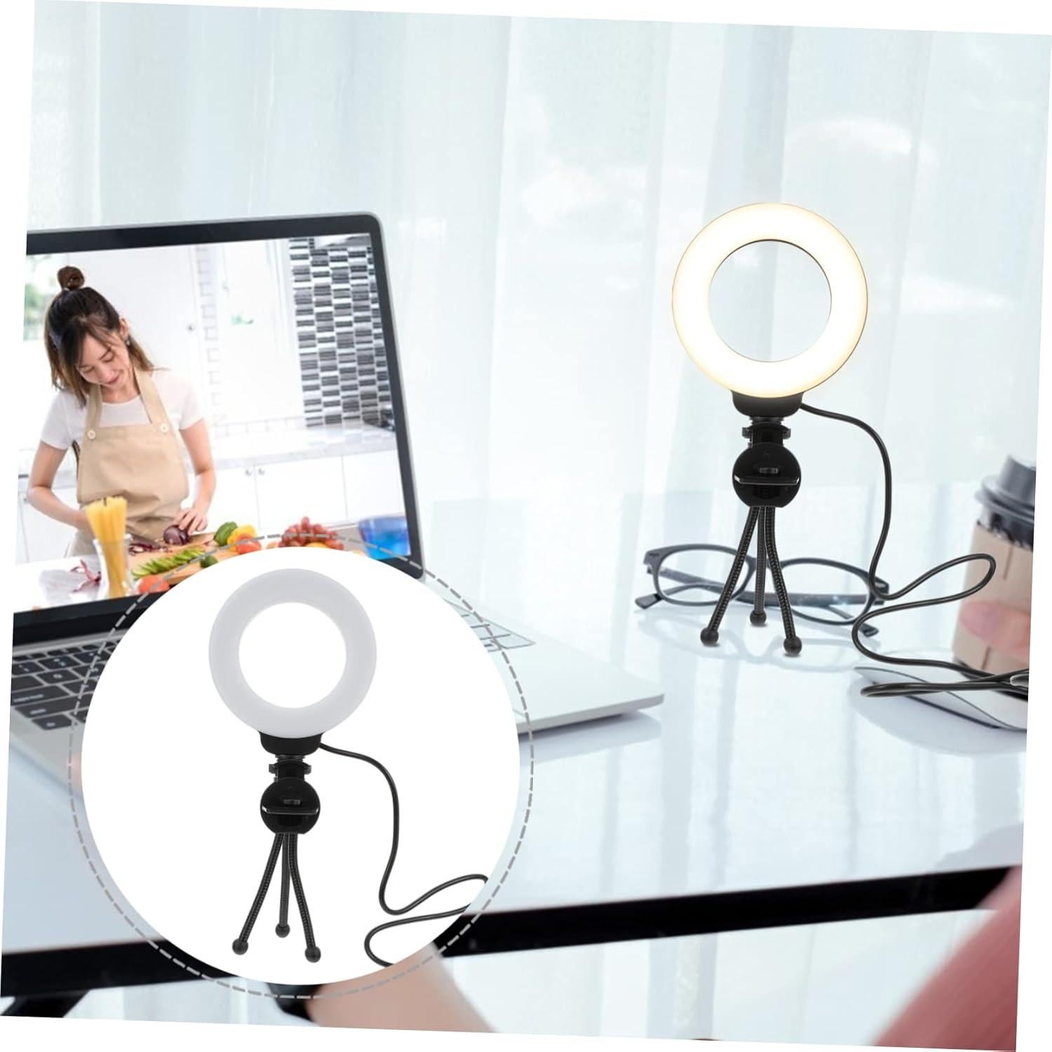 Luz de Anillo LED Artibetter con Clip y Trípode 12.5x10.2cm