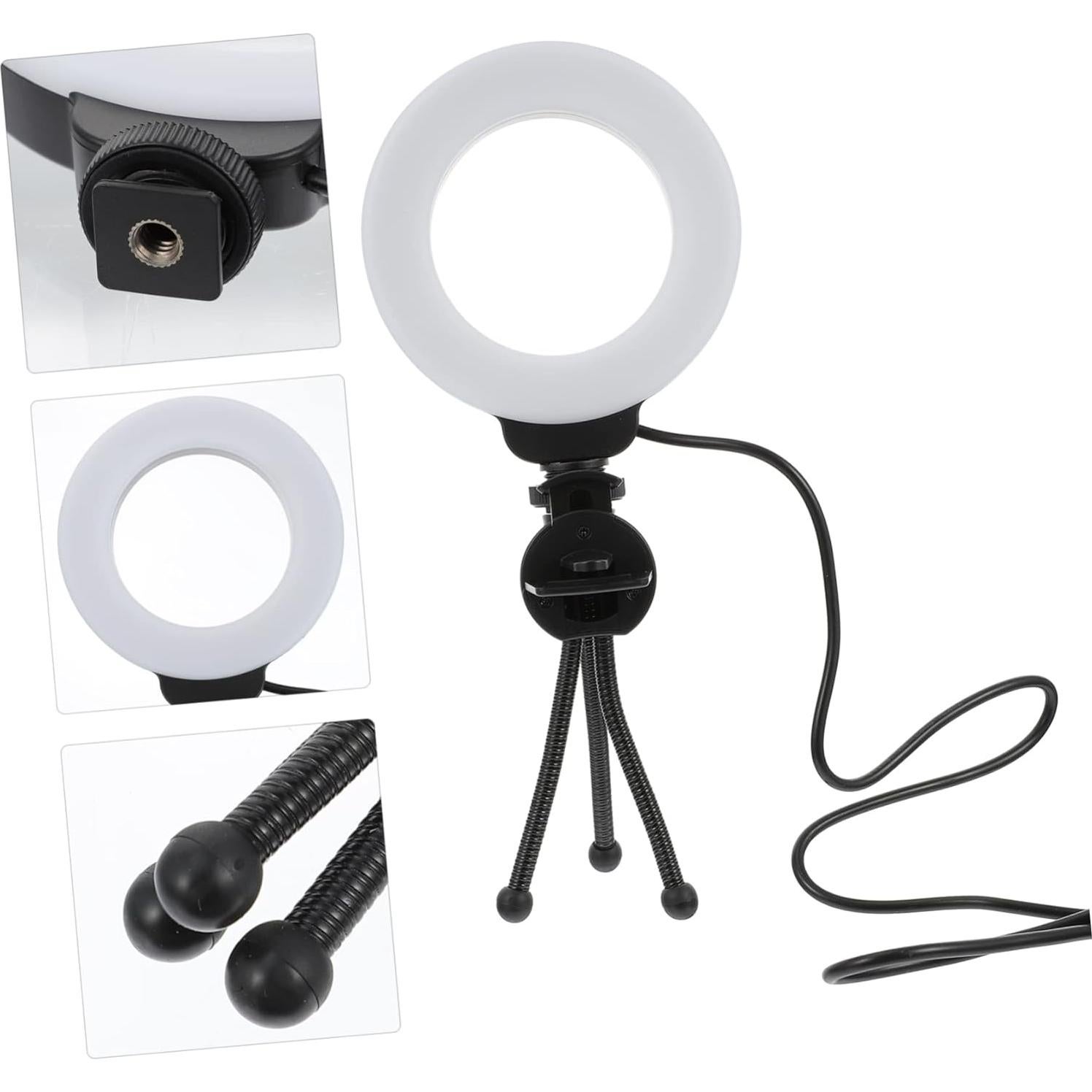 Luz de Anillo LED Artibetter con Clip y Trípode 12.5x10.2cm