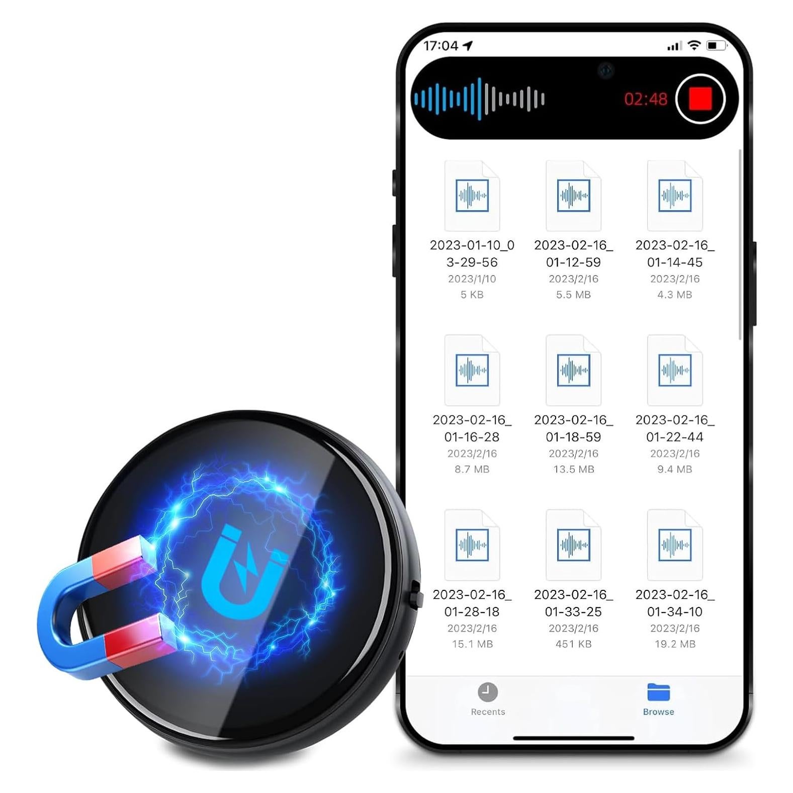 Grabadora de Voz Cohana YXVR-001 64GB con AI y 4000h